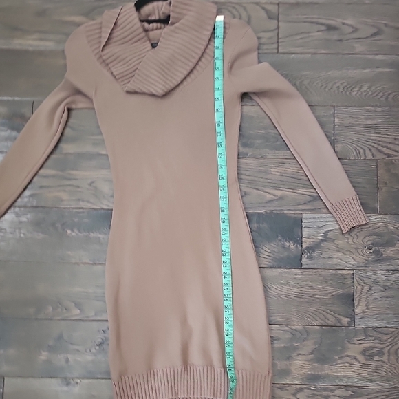 BCBG Cozy Tan Sweater Dress - Picture 3 of 5